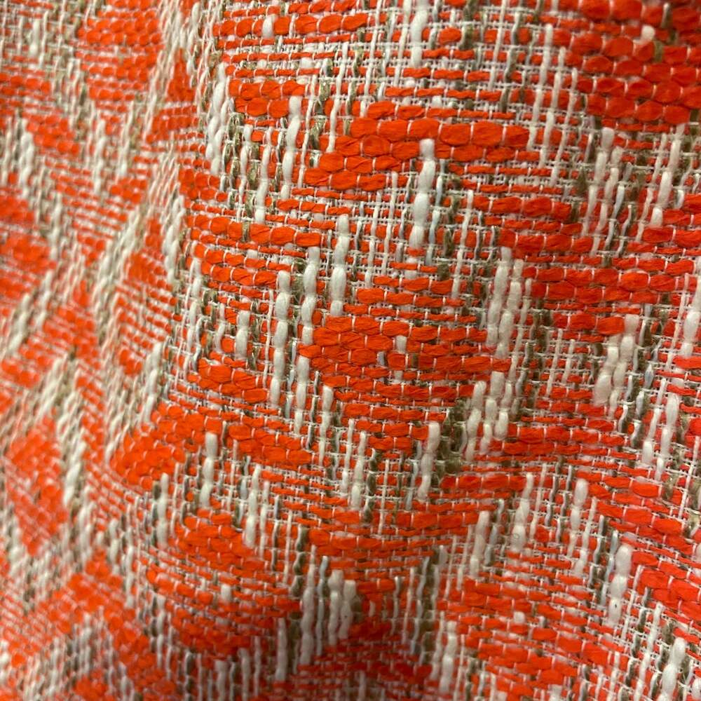 Lafayette 148 New York‎ Pencil Skirt  Red Geometric Jacquard Size 12